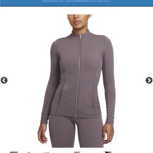 Nike Women`s Yoga Luxe Dri-fit Full-zip Tight Fit Jacket Violet Ore